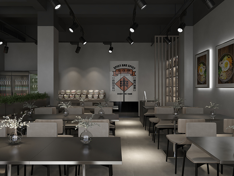 215㎡青島萬象城商業(yè)裝修實(shí)拍 西餐店北歐風(fēng)格 裝修設(shè)計全包