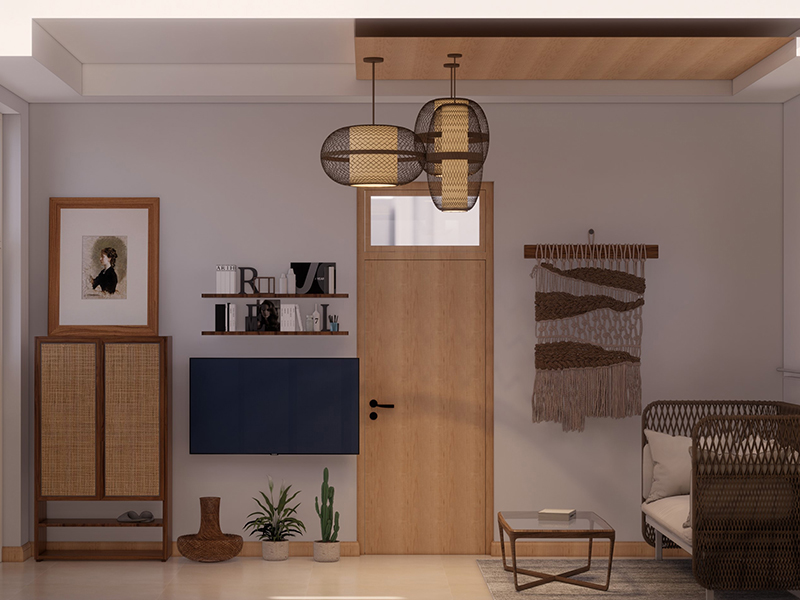 60平二室一廳新房裝修設(shè)計(jì)怎么做？小戶(hù)型裝修還得看神宮天巧(圖4)