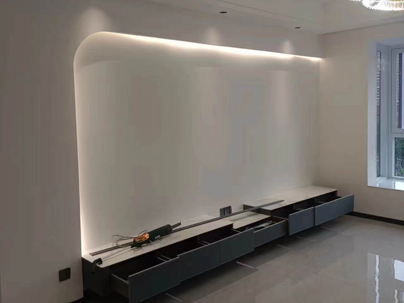 客廳電視背景墻這樣裝修設計好看又實用(圖2)