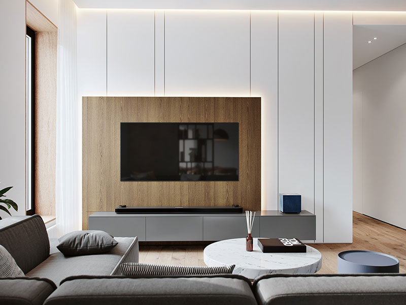 客廳電視背景墻裝修改造選哪些材料比較好？(圖1)